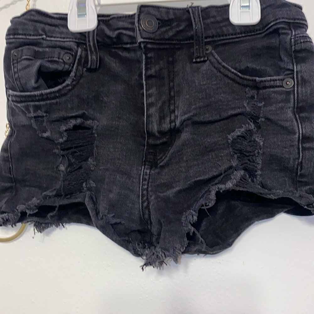 Aeropostale black jean shorts